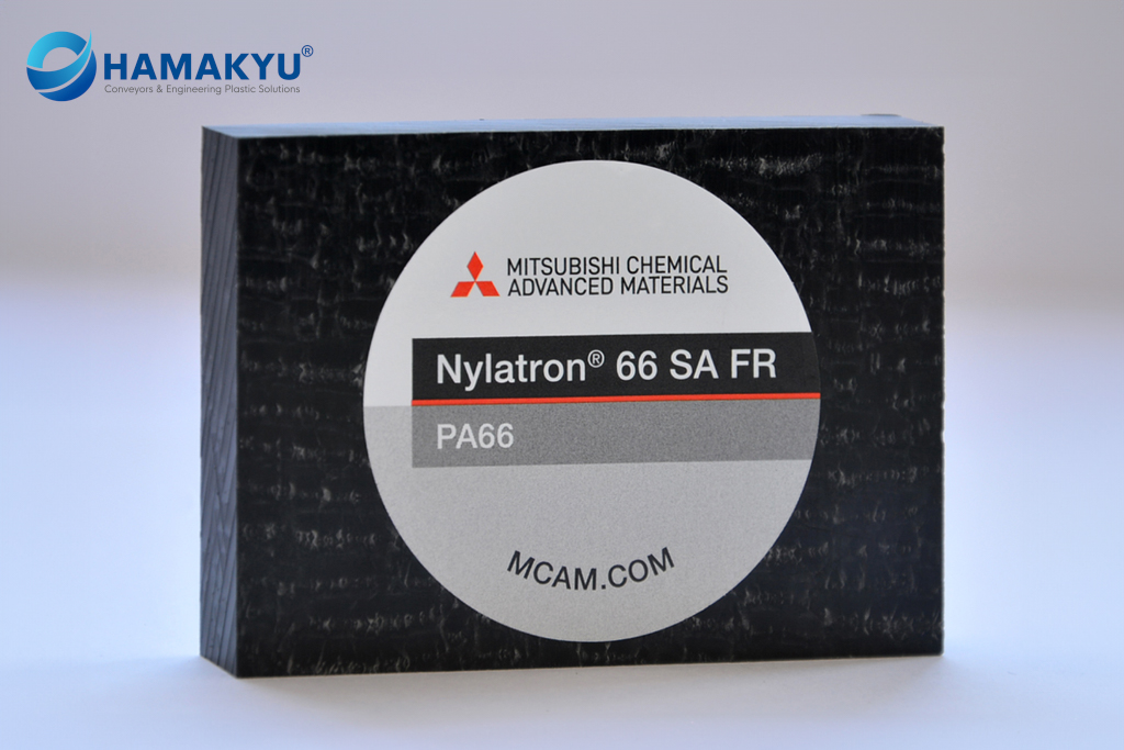 [132014450] Tấm nhựa màu đen Nylatron® 66 SA FR PA66 kích thước 8x610x1000mm, xuất xứ: MCAM/Bỉ (Tấm, Kích thước đặt hàng, 8x610x1000mm)