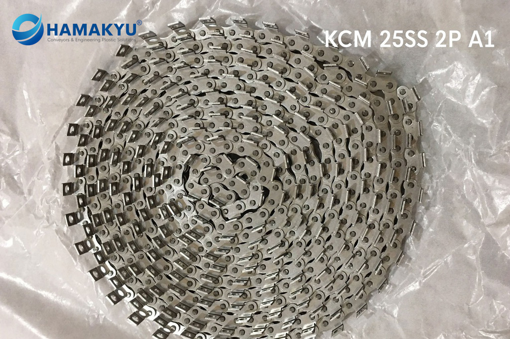 KCM Stainless Steel Roller Chain 25SS 2P A1, pitch 6.35mm, length 3,048 met/box, origin: Japan