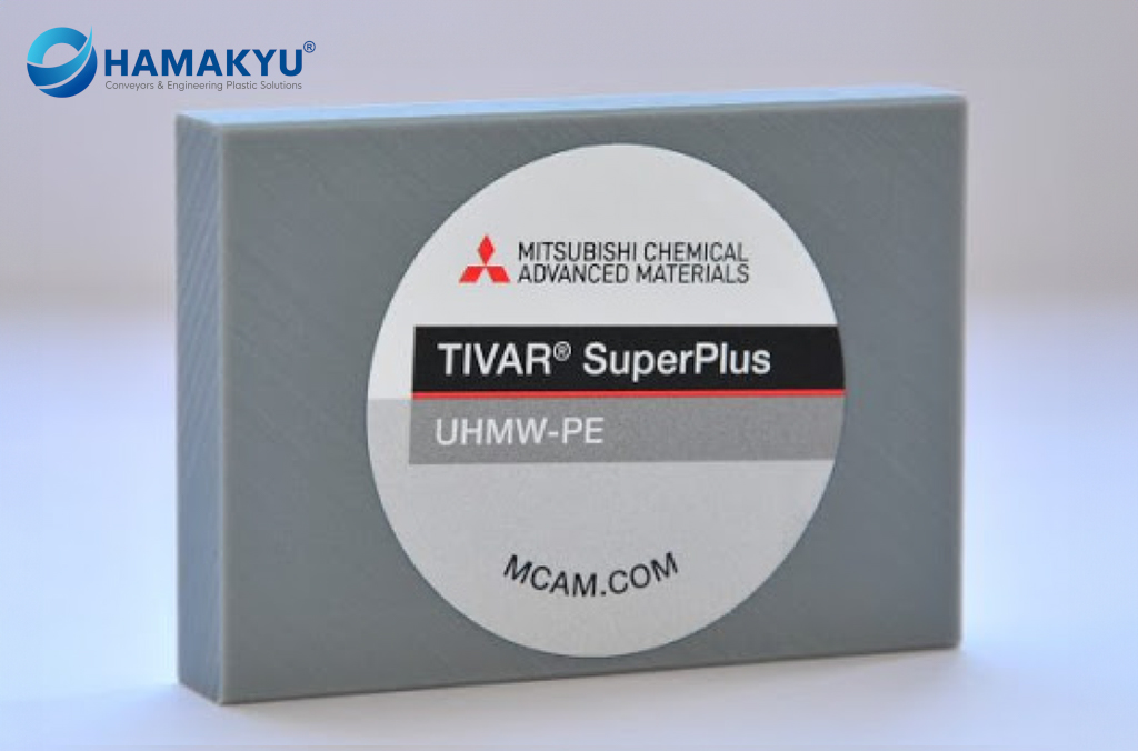 Tấm nhựa màu xám TIVAR® SuperPlus UHMW-PE kích thước 15x1010x2020mm, xuất xứ: MCAM/Đức